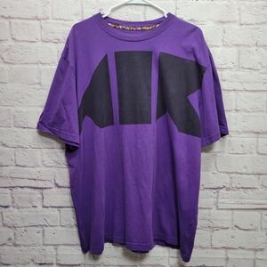 Nike Sportswear Big AIR Tshirt Size 3XL Purple Black Front Logo‎ Spellout Sports